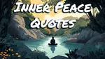 Inner peace quotes image of person sitting, meditating, finding inner peace in nature.