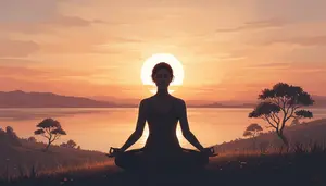 Image of meditating person for natural state of being page on InnerPeaceNow.com