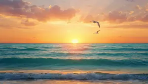 ocean sun image for "Secret Of Self Confidence" page on InnerPeaceNow.com