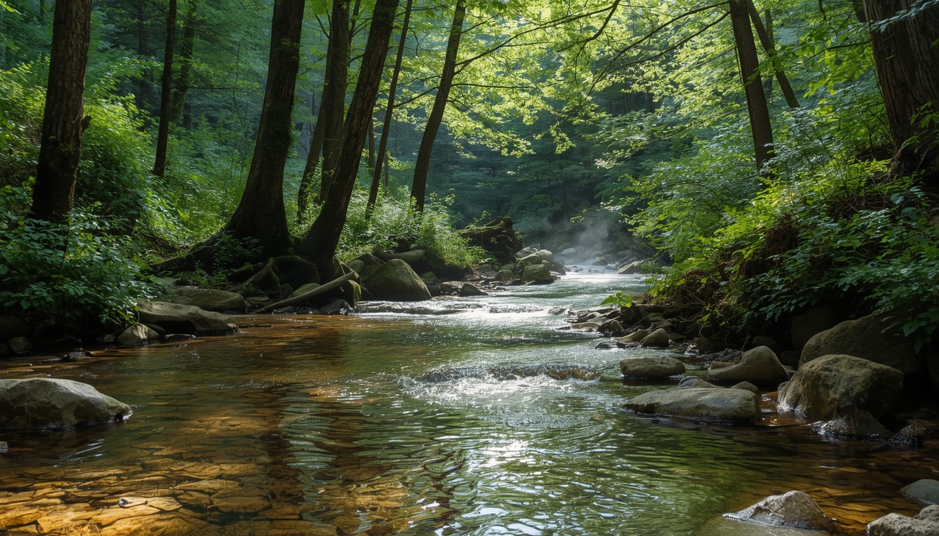 Image of stream in forest for "Do You Need Resistance" page on InnerPeaceNow.com