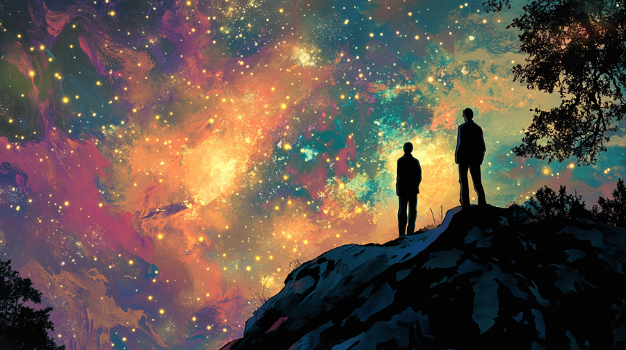 two people star gazing for ego vs law of attraction image on InnerPeaceNow.com two people star gazing for ego vs law of attraction image on InnerPeaceNow.com