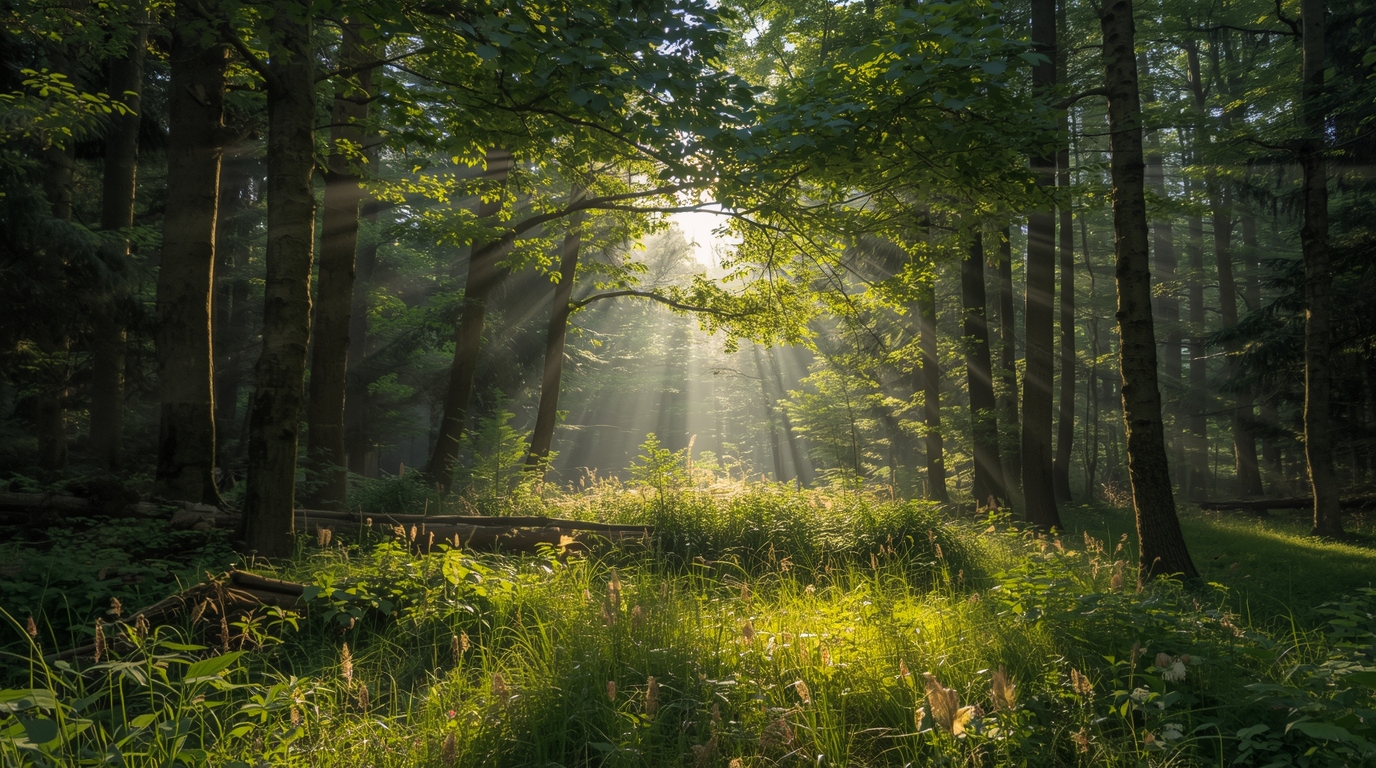 Forest scene with gentle sunlight for tips for inner peace page on InnerPeaceNow.com Forest scene with gentle sunlight for tips for inner peace page on InnerPeaceNow.com